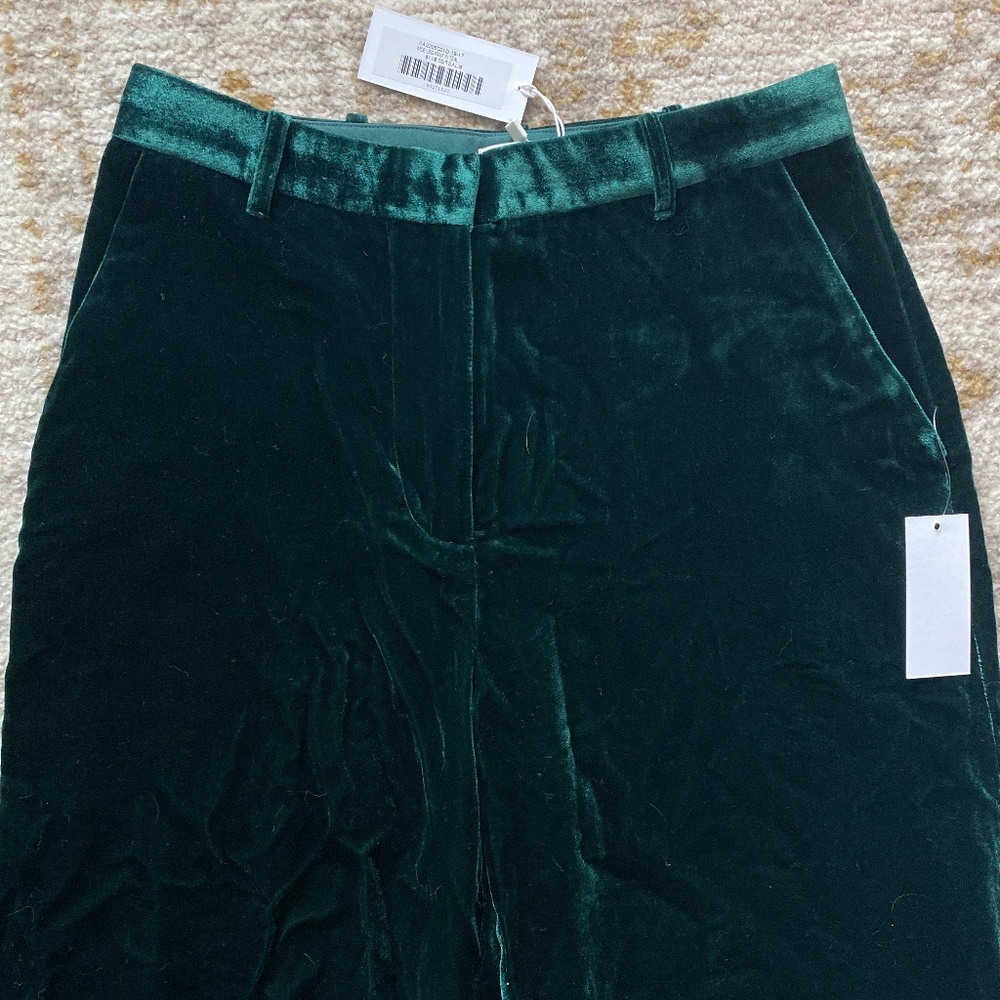 LBV Velvet Teal Wide Leg Pants S/M 8